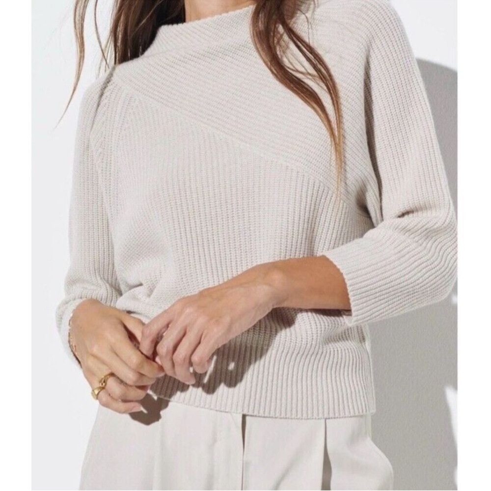 The Reset R Label The Fab Funnel Cream Wool Cashmere Sweater size XS